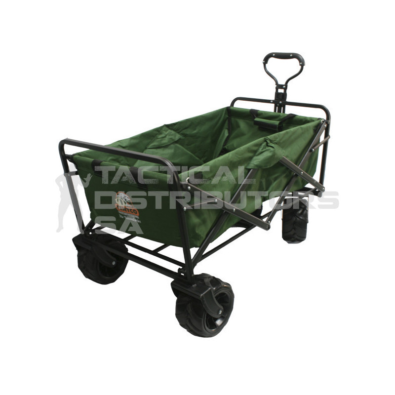 Tentco Large Wheel Folding 4x4 Camping Outdoor Utility Trolley - Green