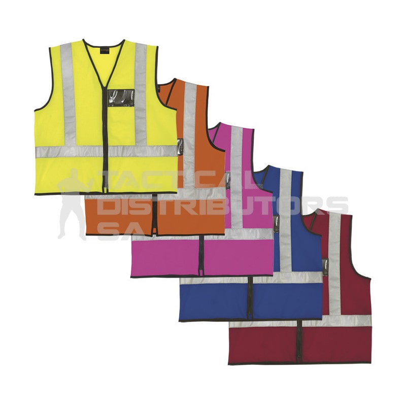 Reflective Jacket with Zip and ID Pouch - Various Colours