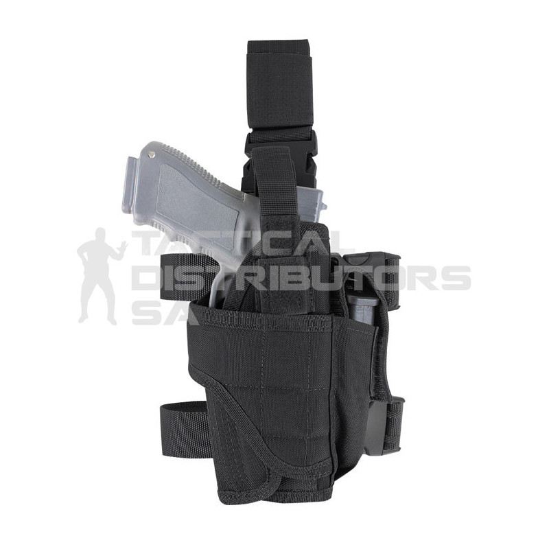 Leg Rig Universal Drop leg holster with mag pouches - Black