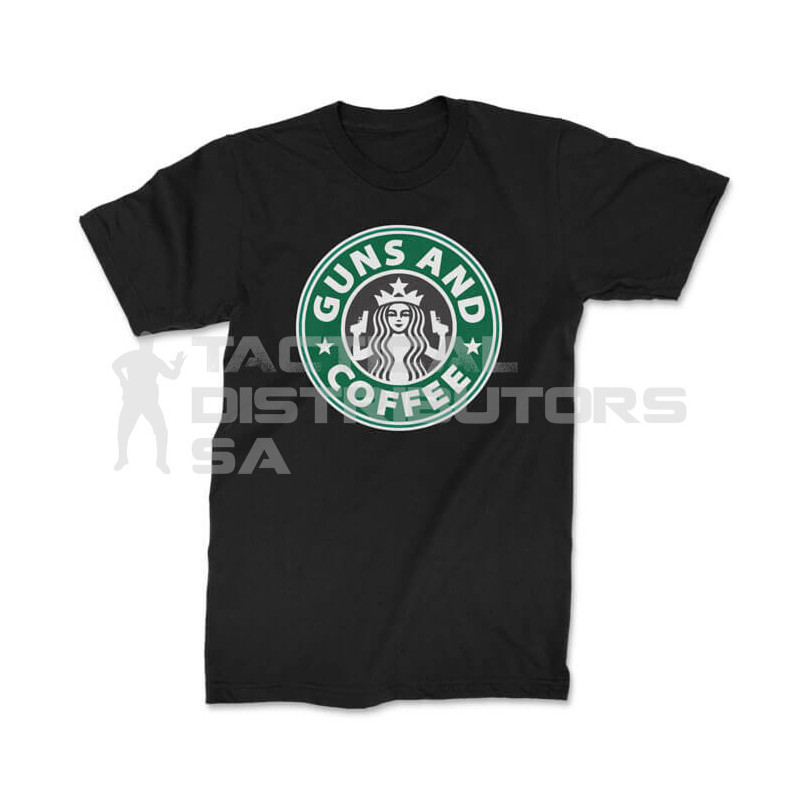 TON "Guns and Coffee" Unisex Premium T-Shirt - Black