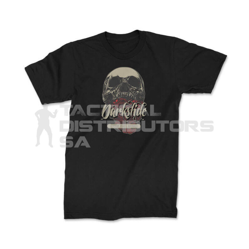TON "Darkslide Skull Rose" Unisex Premium T-Shirt - Black